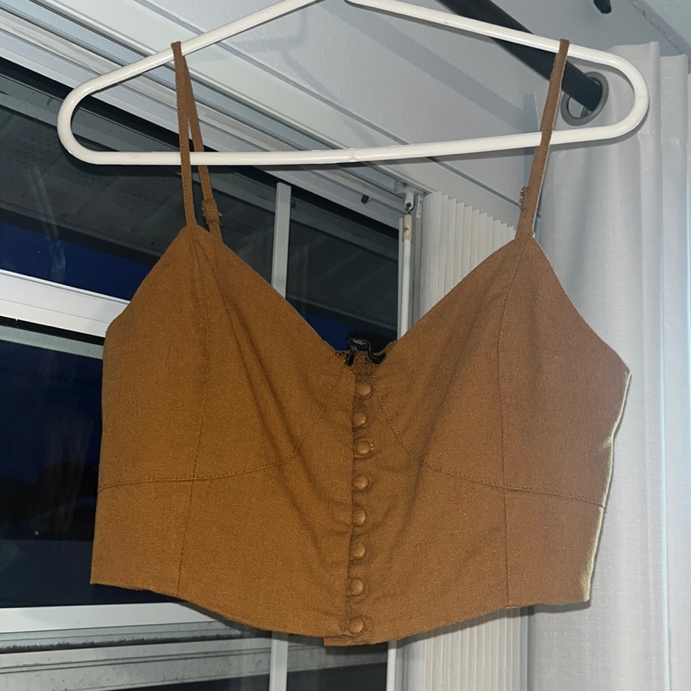 Brown Crop Top Size M